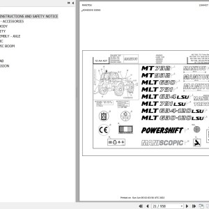 Manitou MT 732 932 Parts Catalog 547845