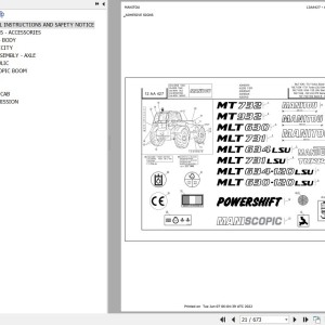 Manitou MT 732 SB E2 Parts Catalog 547845