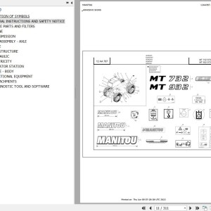 Manitou MT 732 ST3B Parts Catalog 647449