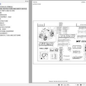 Manitou MT 835 ST3B Parts Catalog 647104