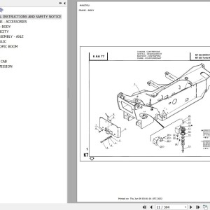 Manitou MT 835 TURBO MONO ULTRA Parts Catalog 547514
