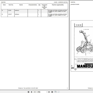 Manitou MT 928-4 Parts Catalog 547103