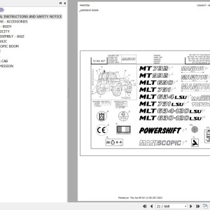 Manitou MT 932 SB E2 Parts Catalog 547845