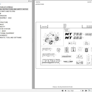 Manitou MT 932 ST3B Parts Catalog 647449