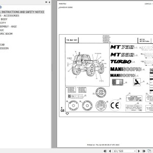 Manitou MT 932 TURBO Parts Catalog 547629