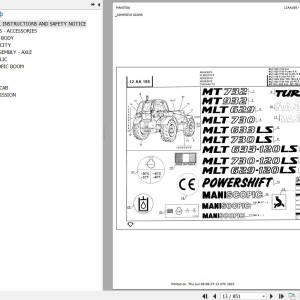 Manitou MT 932 TURBO SA Parts Catalog 547785