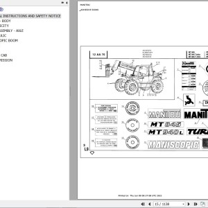 Manitou MT 940 L TURBO MONO ULTRA Parts Catalog 547107