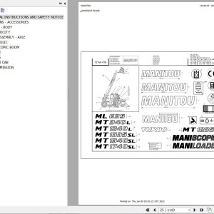 Manitou MT 940 L TURBO S3 E2 Parts Catalog 547848