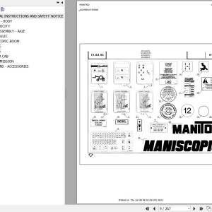 Manitou MT 940 LAT Parts Catalog 547512