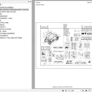 Manitou MT-X 425 H TI 49K ST3A S1 Parts Catalog 647628