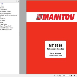 Manitou MT5519 Parts Manual 50960027 Rev. B