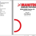 Manitou MTA 12055 Series III Parts Manual 50960187 Rev. A