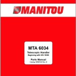 Manitou MTA 6034 Parts Manual 50960122 Rev. B
