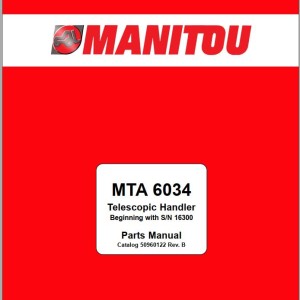 Manitou MTA 6034 Parts Manual 50960122 Rev. B