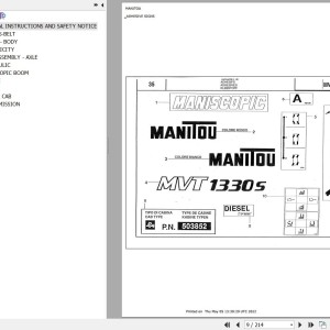 Manitou MVT 1330 S TURBO ISRAEL MOT 1004 4T Parts Catalog 547071