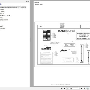 Manitou MVT 665 TURBO COMFORT LINE MOT 1104C 44TA E2 Parts Catalog 648280