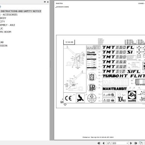 Manitou TMT 320 FL Parts Catalog 547043