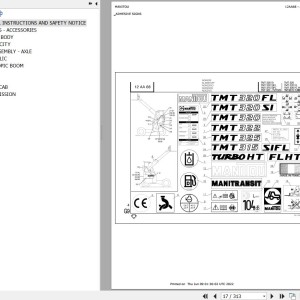 Manitou TMT 320 SI Parts Catalog 547043