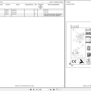 Manitou TMT320 FL HT Parts Catalog 547043