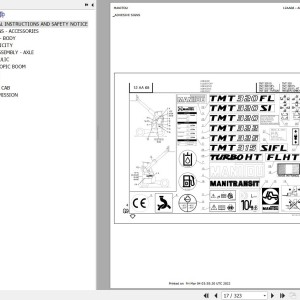 Manitou TMT320 FL Parts Catalog 547043