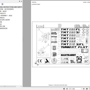 Manitou TMT320 Parts Catalog 547043