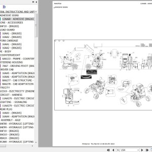 Manitou TMT55XT TURBO Parts Catalog 806265