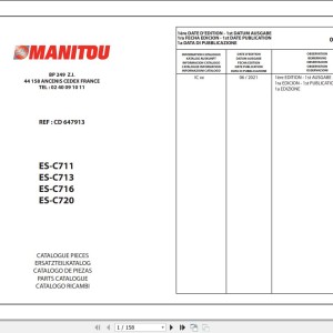 Mannitou ES-C711 ES-C713 ES-C716 ES-C720 Parts Catalog CD647913