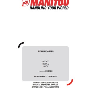 Manitou 100 SC2 120 SC2 140 SC Parts Manual 52764556