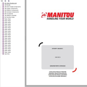 Manitou 100 SEC3 Parts Manual 52762971
