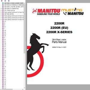 Manitou 2200R Parts Manual 50950174H