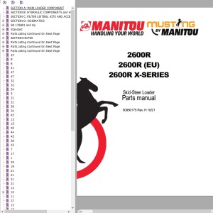 Manitou 2600R Parts Manual 50950175H