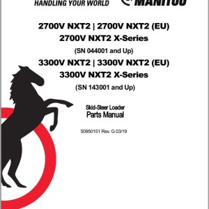 Manitou 2700V NXT2 3300V NXT2 Parts Manual 50950151G