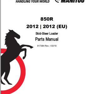 Manitou 850R 2012 EU Parts Manual 917384