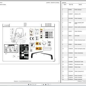 Manitou ME 318 48V S3 US Parts Manual 647502