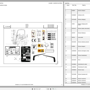 Manitou ME 320 48V S3 US Parts Manual 647502