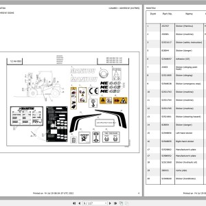 Manitou ME 445 80V S3 US Parts Manual 647505