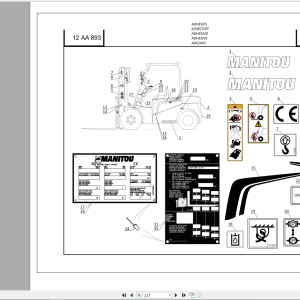 Manitou ME 450 80V S3 Parts Manual 647505