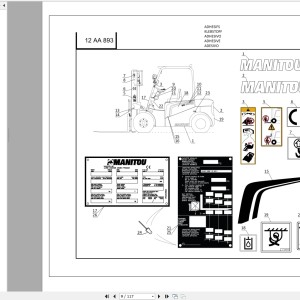 Manitou ME 450 80V S3 US Parts Manual 647505