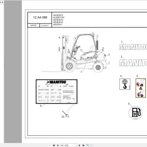 Manitou MI 20 D S2 E3 Parts Manual 647478