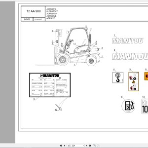 Manitou MI 25 D Y E3 S3 Parts Manual 647478