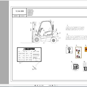 Manitou MI 30 D Y E3 S3 Parts Manual 647478