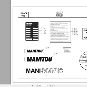 Manitou MLT 741 MLT 940 H LSU TUV E3 Parts Manual 648450