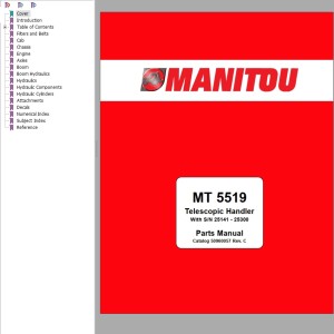Manitou MT 5519 Parts Manual 50960057C