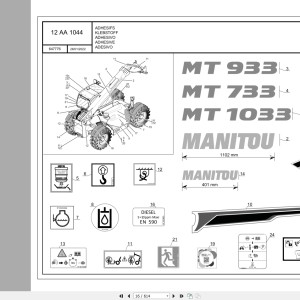 Manitou MT 733 MT 933 MT 1033 EASY 75D ST5 S1 Parts Manual 647776