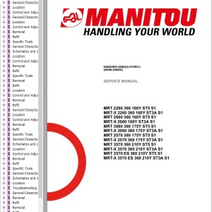 Manitou MRT MRT-X 2260 2570 3060 3570 Service Manual 649283EN-USMG