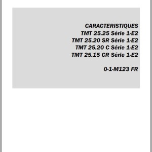 Manitou TMT 25-20C 25-20SR 25-15CR 25-25S 25-25 20-17C S1 E2 Repair Manual 547890