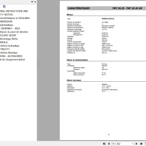 Manitou TMT 25-20C 25-20SR 25-15CR 25-25S 25-25 20-17C S1 E2 Repair Manual 547890