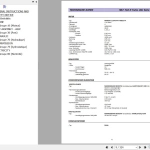 Manitou MLT 742 H Turbo LSU 1033 HL T S2-3 E2 Repair Manual 547946