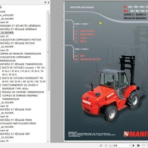 Manitou M 26-4 30-4 40-4 50-4 MC 60 TURBO (POWERSHIFT) S3 E3 Repair Manual 647015