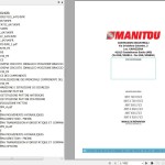 Manitou MHT 780 Turbo 860L EVOLUTION 860L Turbo 950L Turbo MHT-X 780 Turbo E3 Repair Manual 647145